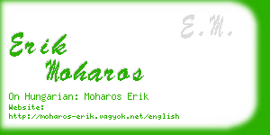 erik moharos business card